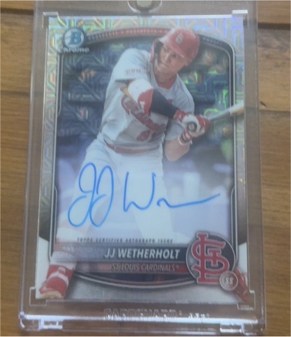 2025 Bowman Chrome #BMA-JW JJ Wetherholt — front