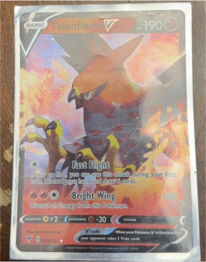 2020 Pokémon Sword & Shield Vivid Voltage #029 Talonflame V — front