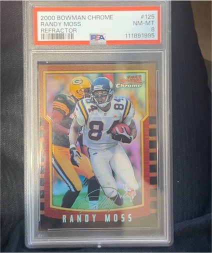 2000 Bowman Chrome #125 Randy Moss — front