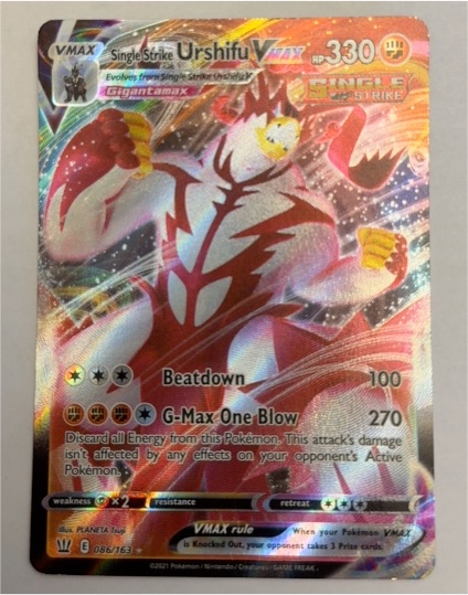 2021 Pokémon TCG Battle Styles #086 Single Strike Urshifu VMAX — front