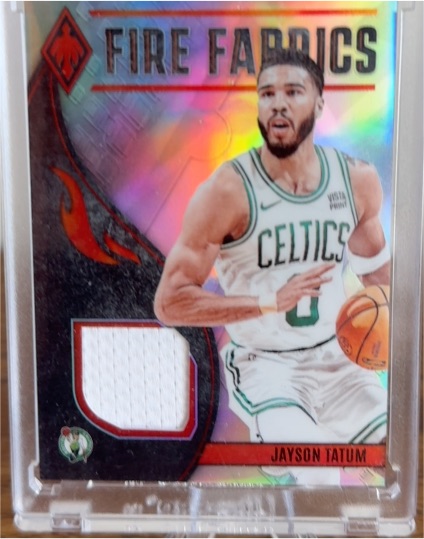 2023-24 Panini Phoenix Fire Fabrics #FF-JAY Jayson Tatum — front