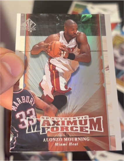 1999-00 Upper Deck SP Authentic Maximum Force #M13 Alonzo Mourning — front
