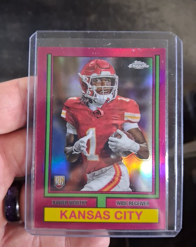 2024 Topps Chrome 1974 Throwback #74TF-8 Xavier Worthy — front