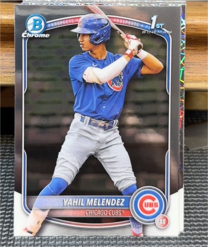 2025 Bowman Chrome #BCP-222 Yahil Melendez — front