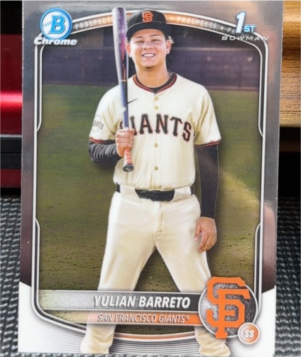 2025 Bowman Chrome #BCP-229 Yulian Barreto — front