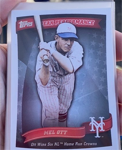 2010 Topps Peak Performance #PP-11 Mel Ott — front