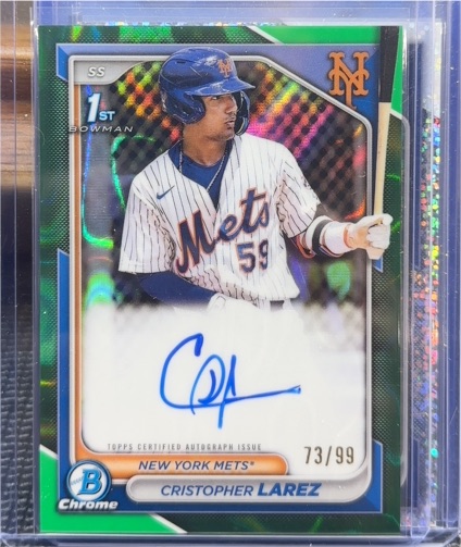 2024 Bowman Chrome Prospect Autographs #CPA-CLA Cristopher Larez — front