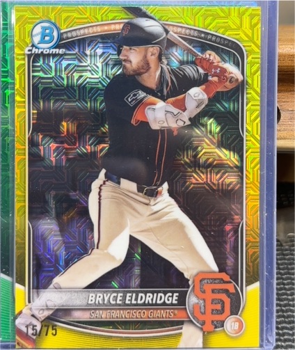 2025 Bowman Chrome #BCP-180 Bryce Eldridge — front