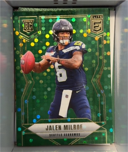 2025 Panini Donruss Elite #131 Jalen Milroe RC Green Disco — front