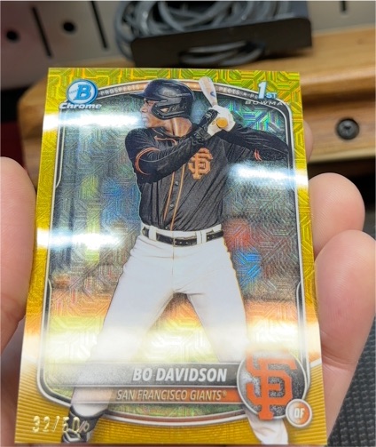 2025 Bowman Chrome #BCP-206 Bo Davidson — front