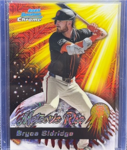 2025 Bowman Chrome #MR-1 Bryce Eldridge Meteoric Rise — front