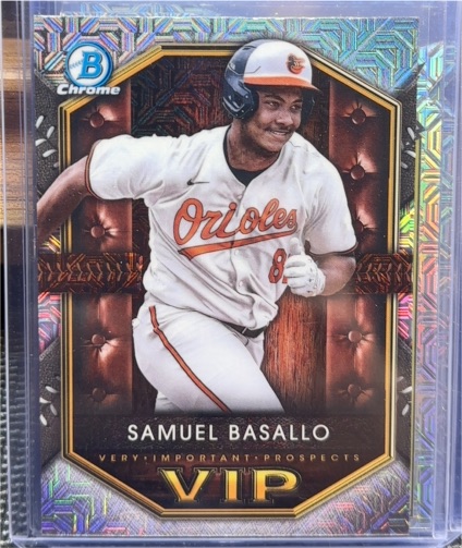 2025 Bowman Chrome #VIP-4 Samuel Basallo — front