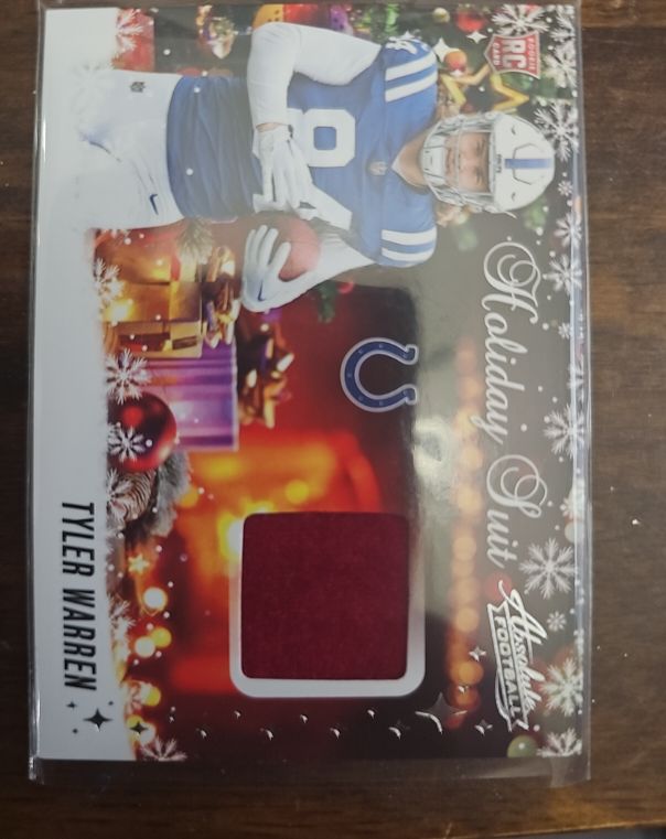 2025 Panini Absolute #HS-TWN Tyler Warren Holiday Suit — front