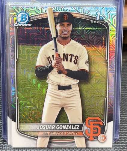 2025 Bowman Chrome #BCP-153 Josuar Gonzalez — front