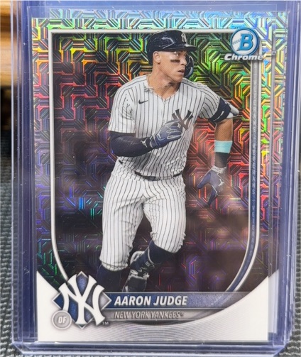 2025 Bowman Chrome #99 Aaron Judge Mojo Refractor — front