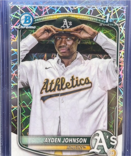 2025 Bowman Chrome #BCP-197 Ayden Johnson — front