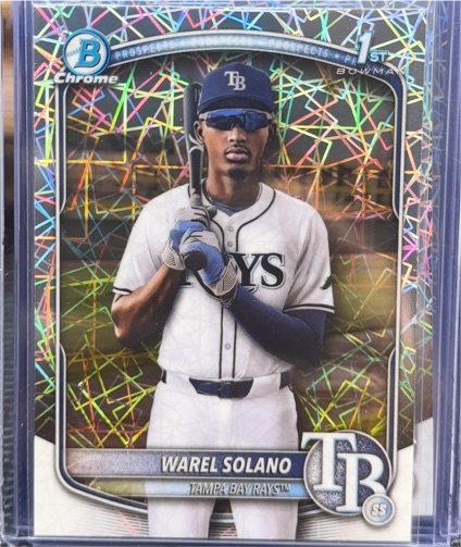 2025 Bowman Chrome #BCP-225 Warel Solano — front