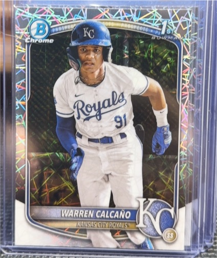 2025 Bowman Chrome #BCP-185 Warren Calcano — front
