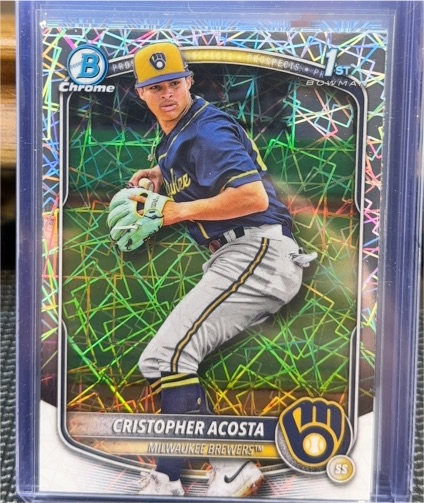 2025 Bowman Chrome #BCP-176 Cristopher Acosta — front