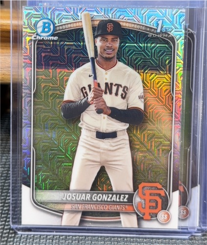 2025 Bowman Chrome #BCP-153 Josuar Gonzalez — front