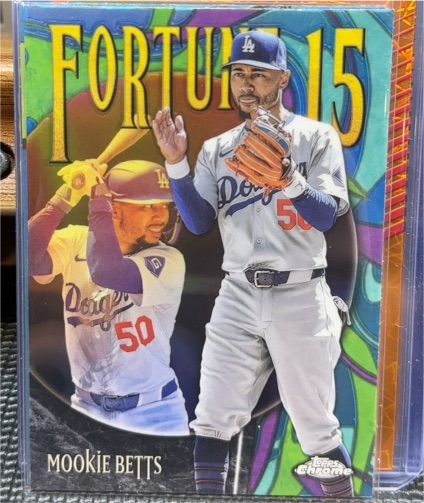2025 Topps Chrome #F15-5 Mookie Betts Fortune 15 — front