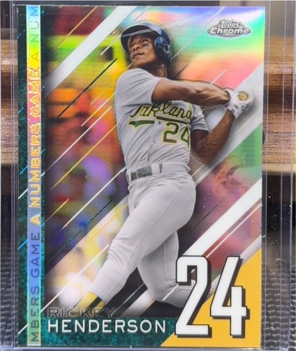 2020 Topps Chrome Update A Numbers Game #NG-5 Rickey Henderson — front