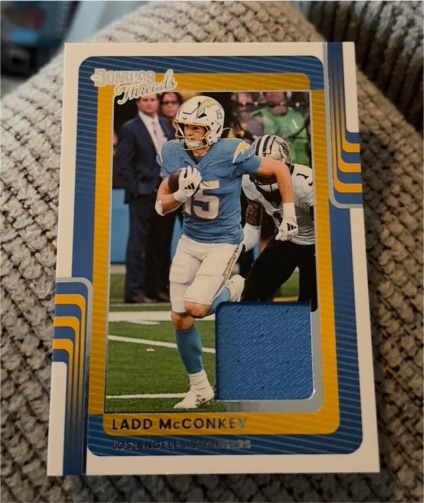 2025 Panini Donruss Threads #DTH-LMY Ladd McConkey — front