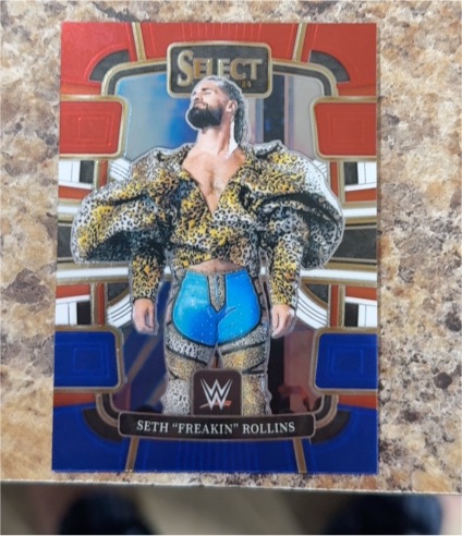 2024 Panini Select WWE #52 Seth "Freakin" Rollins Concourse Red & Blue — front