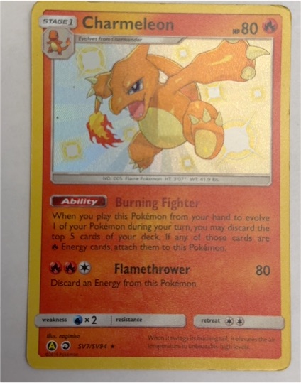 2019 Pokémon TCG Hidden Fates #SV7/SV94 Charmeleon — front