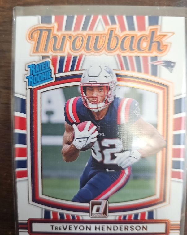 2025 Donruss Throwback Rated Rookie #19 TreVeyon Henderson — front