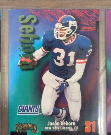 1998 SkyBox Thunder #169 Jason Sehorn — front