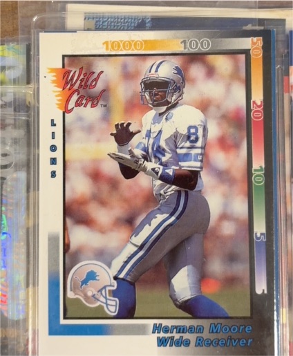 1992 Wild Card #110 Herman Moore — front