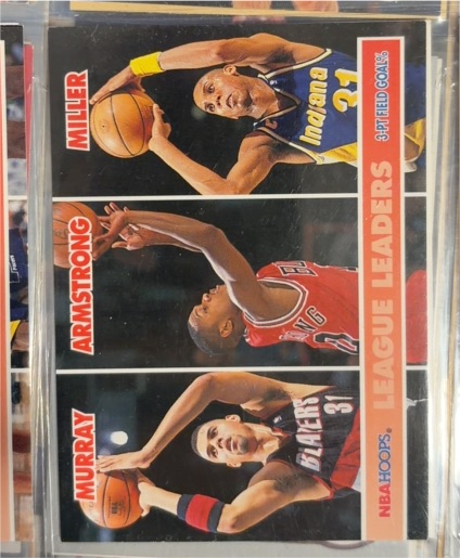 1994-95 Hoops #252 Tracy Murray / B.J. Armstrong / Reggie Miller — front