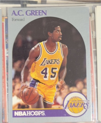 1990-91 NBA Hoops #156 A.C. Green — front