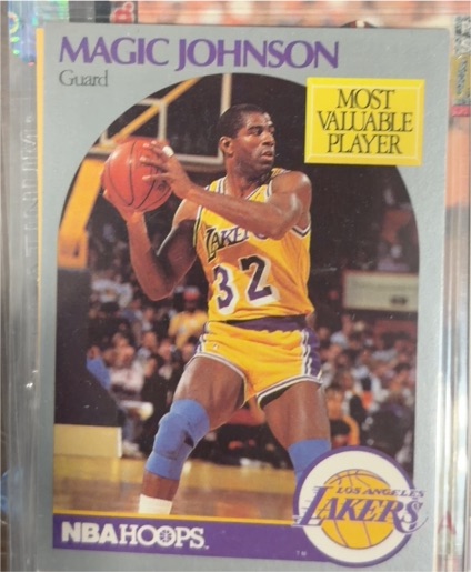 1990-91 Hoops #157 Magic Johnson — front