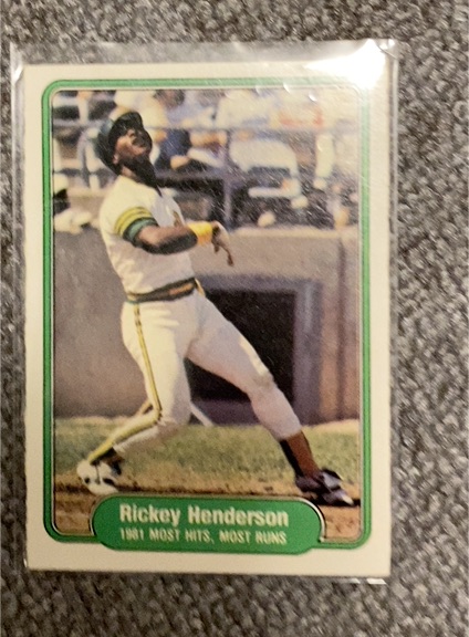1982 Fleer #643 Rickey Henderson — front