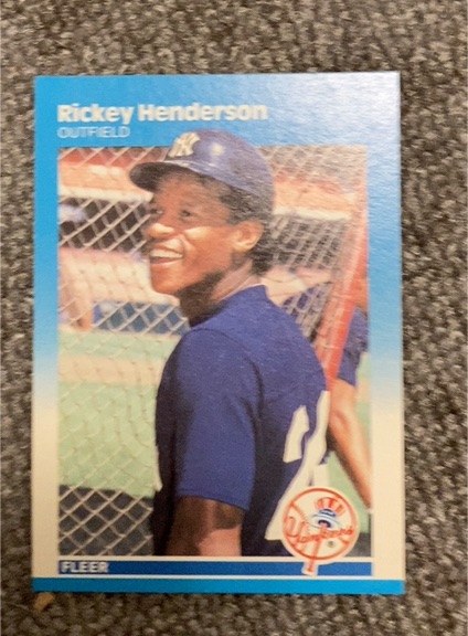 1987 Fleer #101 Rickey Henderson — front