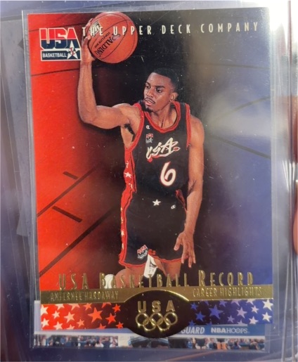 1996 Upper Deck USA Basketball Record Anfernee Hardaway Career Highlights #AH4 — front