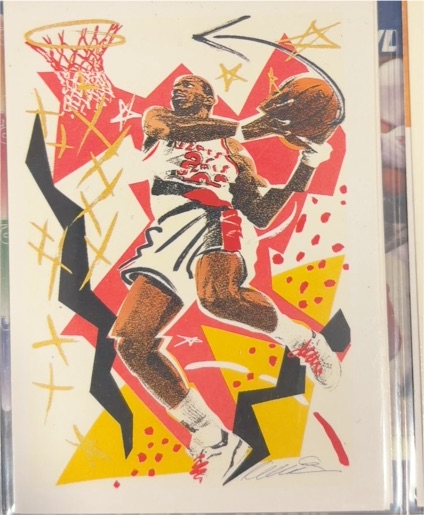 1990-91 Hoops #376 Clyde Drexler Portland Trail Blazers — front