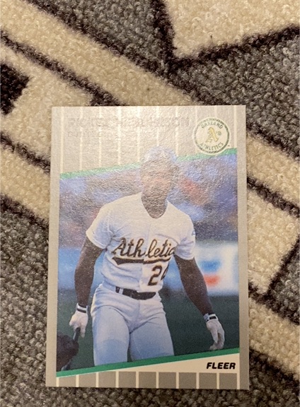 1989 Fleer Update #U-54 Rickey Henderson — front
