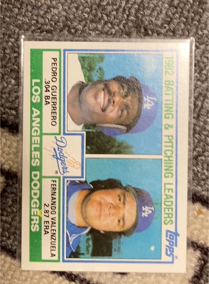 1983 Topps #681 Pedro Guerrero/Fernando Valenzuela — front