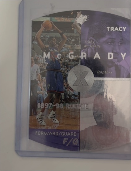 1997-98 Upper Deck SPx #42 Tracy McGrady Rookie Card — front