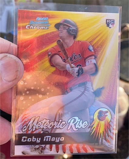 2025 Bowman Chrome #MR-16 Coby Mayo Meteoric Rise — front