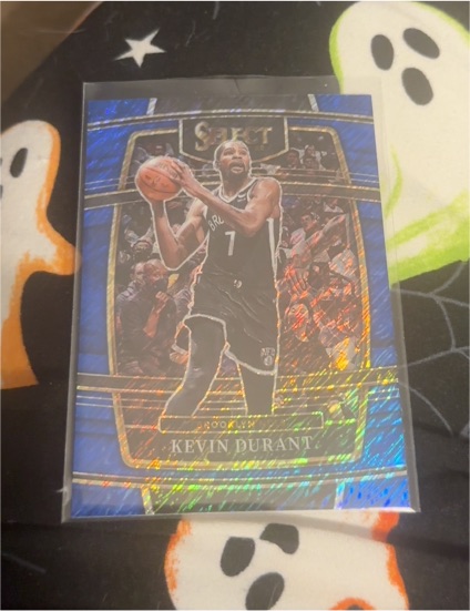 2021-22 Panini Select #50 Kevin Durant Blue Shimmer Prizm — front