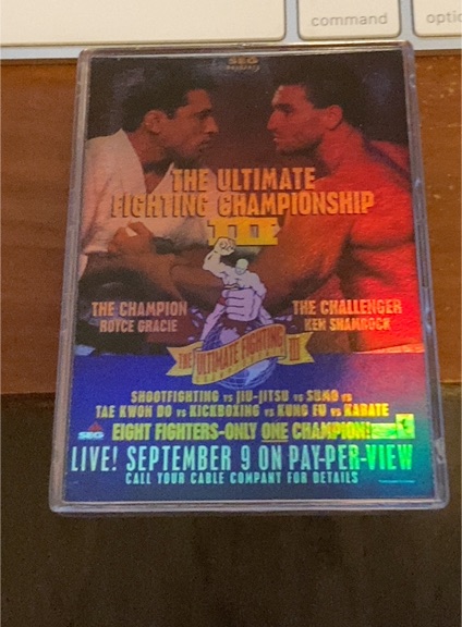 2010 Topps UFC Fight Poster UFC 3 #FPR-UFC3 Royce Gracie vs Ken Shamrock — front