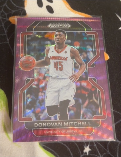 2022 Panini Prizm Draft Picks #15 Donovan Mitchell Purple Wave — front