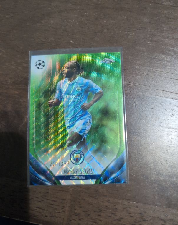 2023-24 Topps Chrome UEFA Champions Refractor Jeremy Doku — front