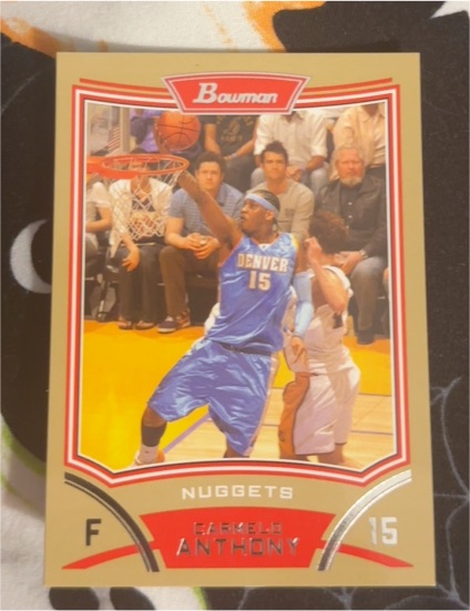 2008 Bowman #15 Carmelo Anthony — front