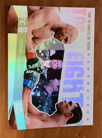 2010 Topps UFC Main Event Top 10 Fights of 2009 #16 Couture/Nogueira — front