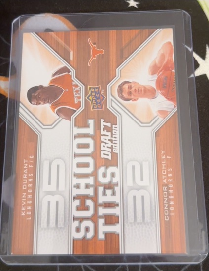 2009-10 Upper Deck Draft Edition School Ties #ST-TL Kevin Durant / Connor Atchley — front